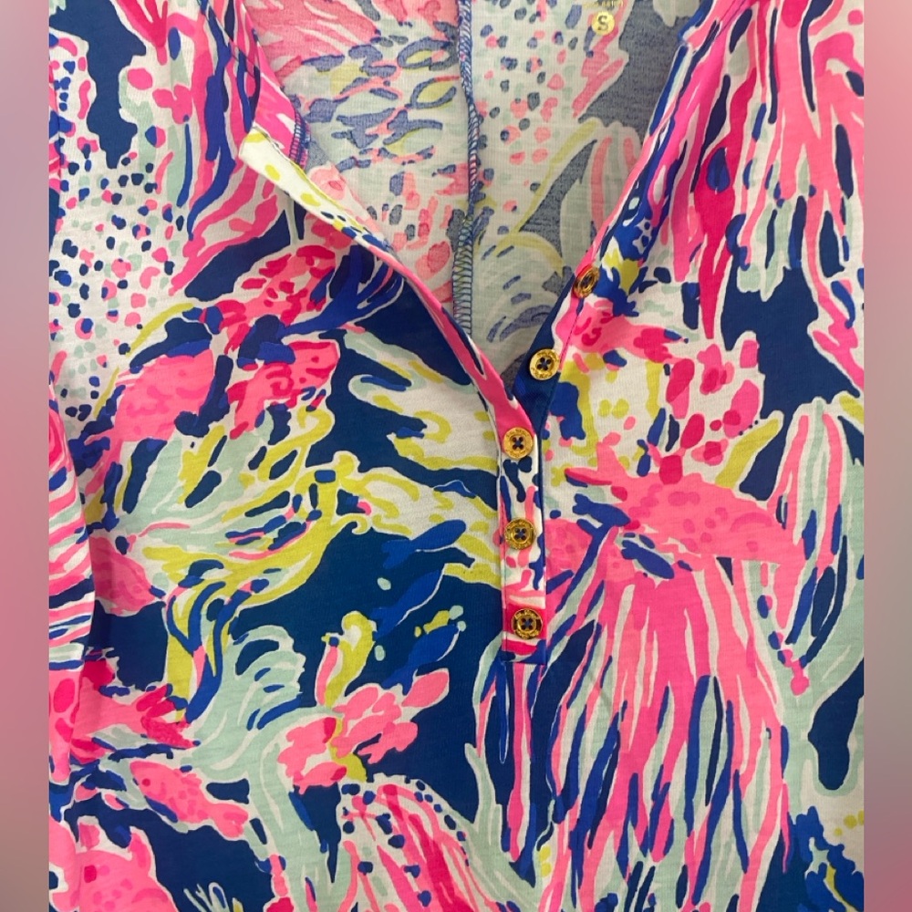 Lilly Pulitzer Banyan Dress Sunken Treasure Pima Cotton Size S - Picture 8 of 12